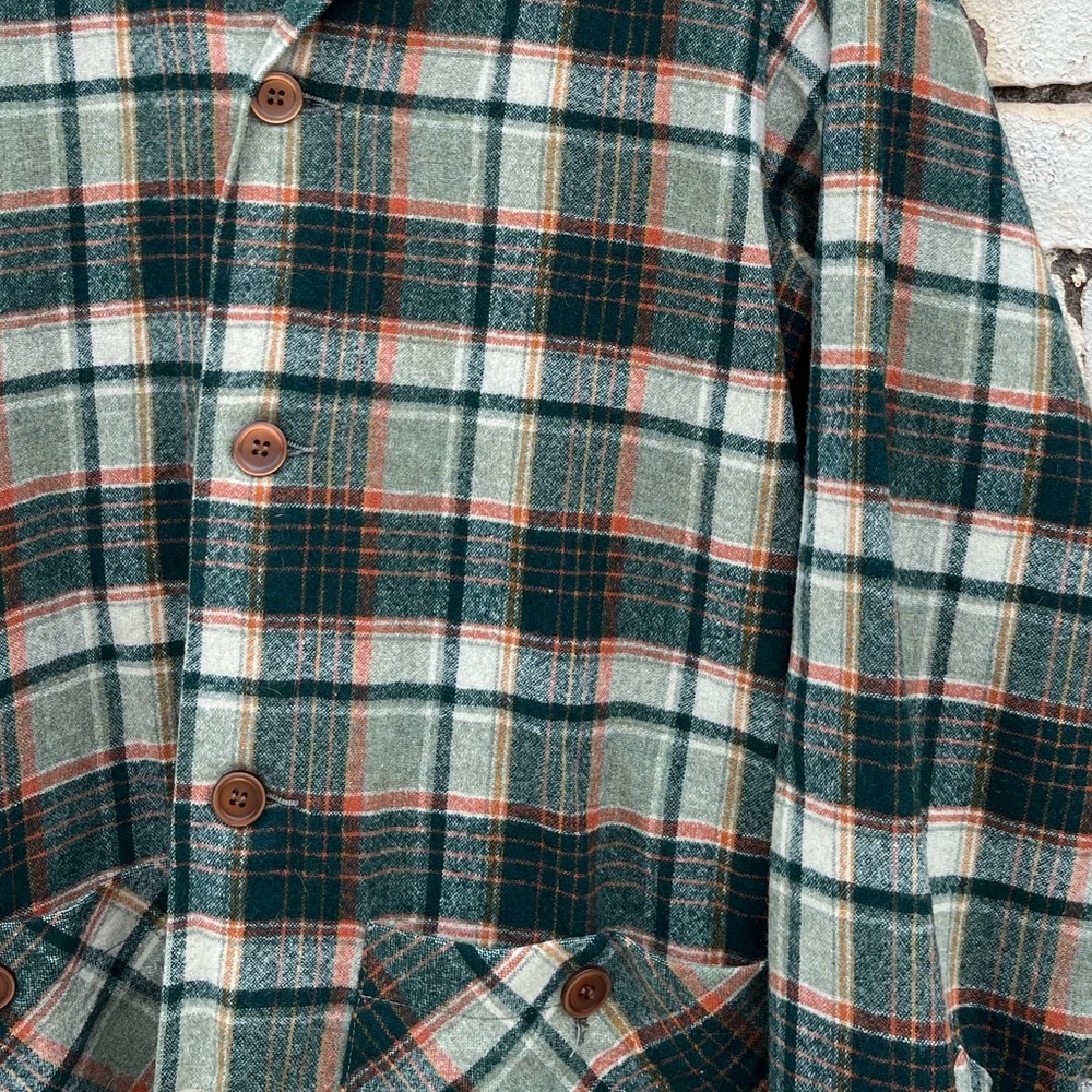 Vintage 1960 Green Plaid Pendleton Wool 49er Button up Shirt Top Men S Women M - Picture 7 of 11